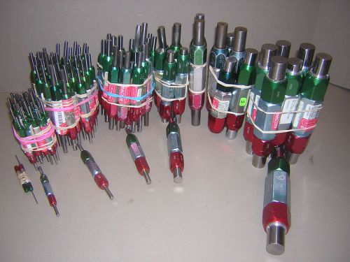 Lot of 100+ vermont gage go nogo no xx cylindrical plug gage standards ~.2-.8&#034; for sale