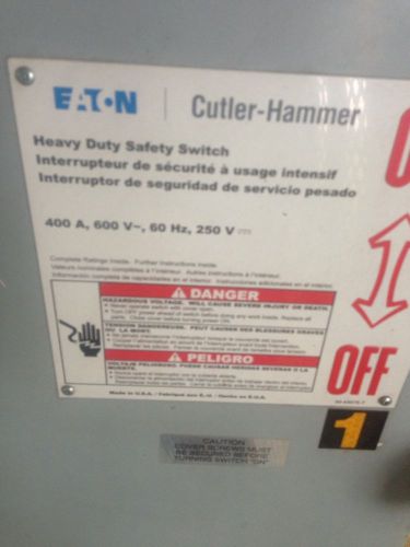 400 Amp Cutler Hammer Hd Safety Switch