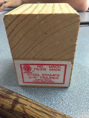 Matco Tools FS-316 - 3/16&#034; 9 Figure Number Character Steel Stamp Set