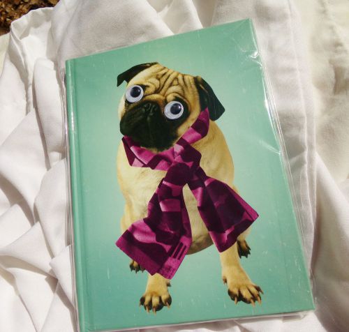 HARD COVER BIG EYED PUPPY DOG KIDS NOTE PAD*DOG WITH RED SCARF*TOO CUTE