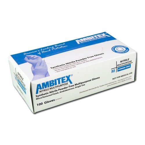 Tradex N5201-LG Ambitex Large Powder-Free Nitrile Gloves - 1000 / CS