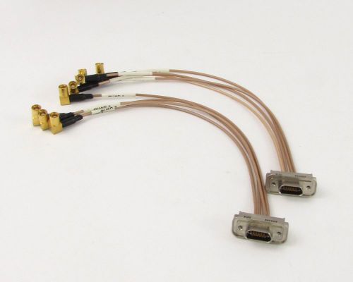 (2) Airborn MM2220152612200W65 Micro-D Connector Cable Assy Gold SMB RA Plug