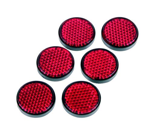 Gear Gremlin GG321 Red Round Adhesive Backed Reflector (Pack of 6)