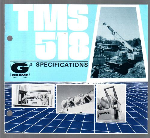 1972 GROVE TMS518 CRANE BOOM CONSTRUCTION EQUIPMENT BROCHURE