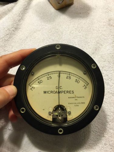 Assembly Products Inc. 0-75 Microamperes D.C. Vintage Panel Meter