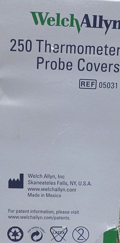Box of 250 Welch Allyn Thermometer Probe Covers REF 05031