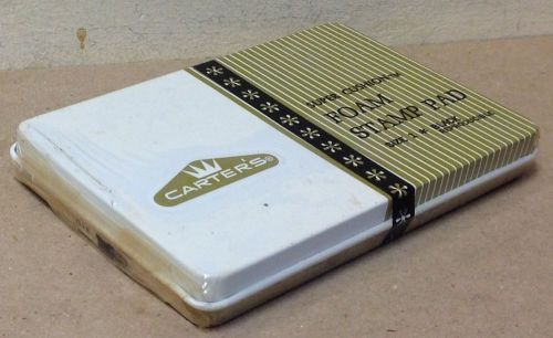 Vintage Carter&#039;s Foam Stamp Pad Tin size 1 black factory sealed desktop office