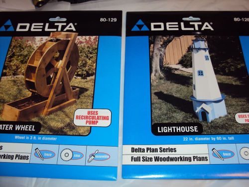 Lighthouse &amp; Water Wheel FULL SIZE WOODWORKING PLANS - New in Package
