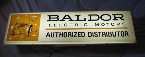 Early baldor electric motor authorized distributor dealer lighted store sign for sale