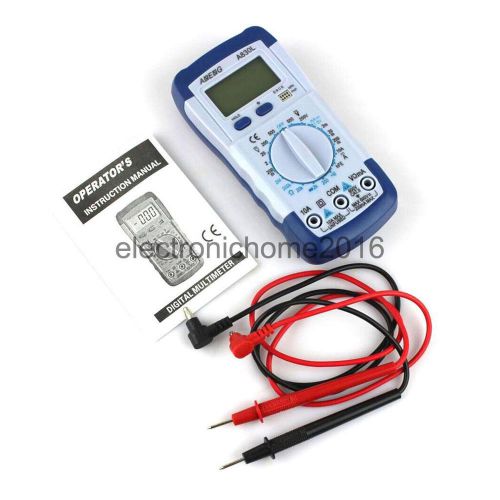 Digital lcd multimeter dc ac voltmeter ammeter ohm a830l tester-blue white for sale