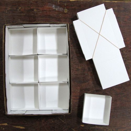 White Mineral Fold-up Boxes, size 6&#039;s (5&#034; x 4.75&#034;) - 100 pieces