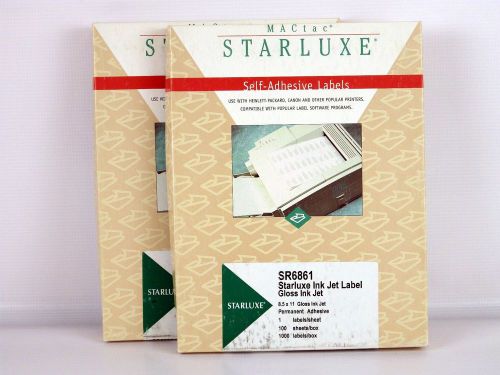 100 Full Sheet BLANK White GLOSSY Ink Jet LABEL MacTac Starluxe PERM ADHESIVE