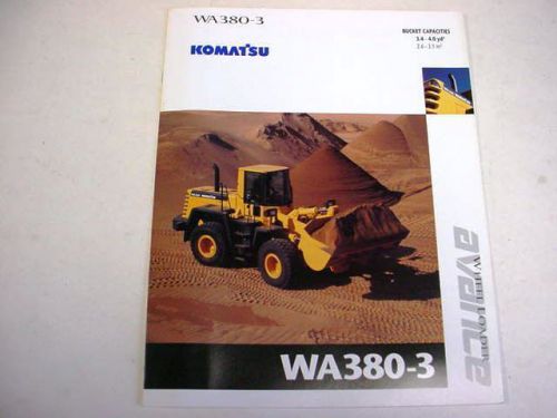 Komatsu WA380-3 Wheel Loader Color Brochure