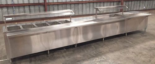 Commercial Stainless Steel Cafeteria Buffet Serving Line 17&#039; Hot &amp; Cold WORKING!