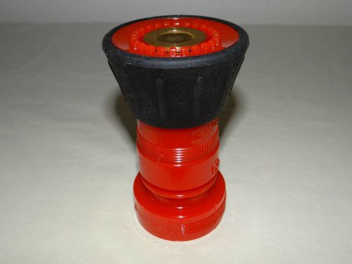 Fire Hose Spray Nozzle, Heavy-Duty Red Plastic, HN-4-L, 1 3/4&#034;, New