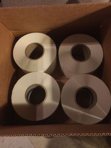 22,000 Thermal Transfer Labels White 4&#034; x 1&#034; Perf. 3&#034; Core 4 Rolls  FREE SHIP !!