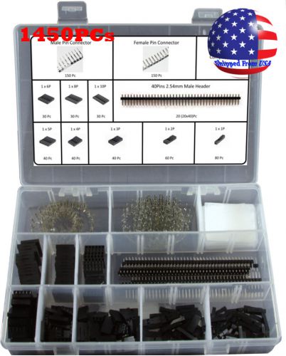 1450PCs Dupont Connector Kit 2.54mm PCB Pin Headers (Arduino) - Shipped from USA