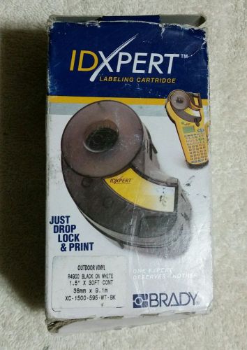 Brady IDXPERT Labeling Cartridge -  outdoor vinyl - Black on White