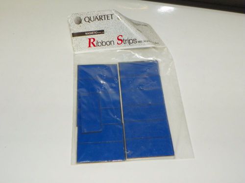 Quartet Magnetic Ribbon Strips, 2w x 7/8h, Blue, 25 per