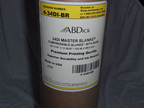4 ABDick 34DI Master Compressible Blanket with Bars for Printing New