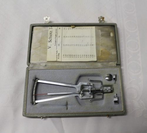 Schioetz- Tonometer Improved Model Eye Opthalmic Instrument German Orig Box
