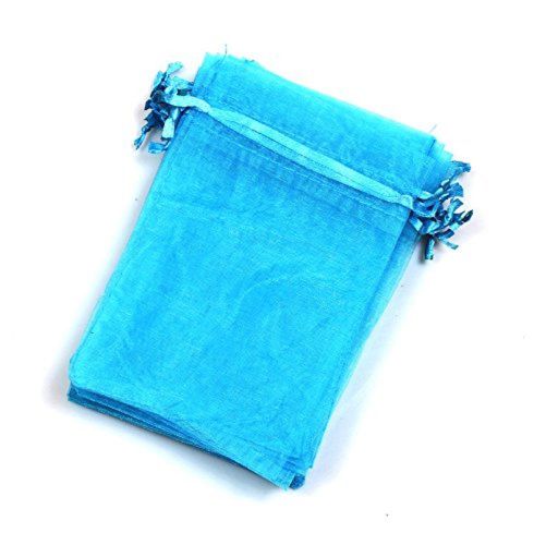 EDENKISS drawstring Organza Jewelry Pouch Bags Blue, 5X7