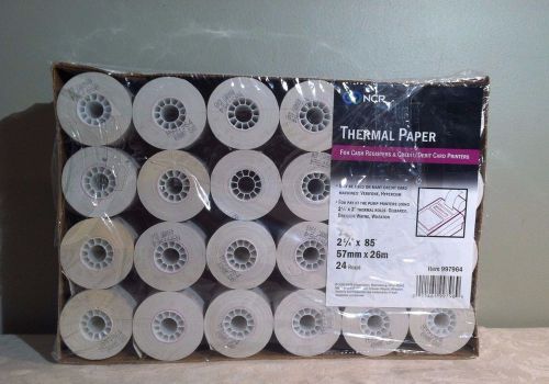 NCR Thermal Paper 2 1/4&#034; x 85&#039; 24 Rolls New in Box
