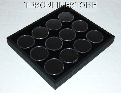 Gem tray stackable 12 jars black foam,black tray for sale