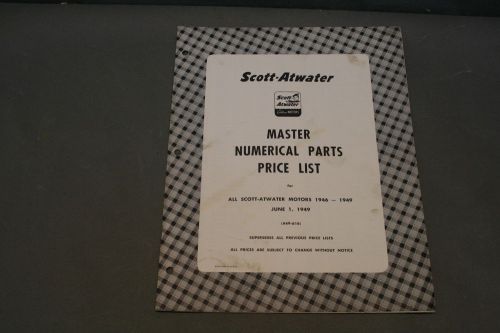 Scott-Atwater Master Numerical Parts Price List 1946 - 1949