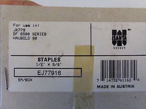 STAPLES 1/2&#034; X 5/8&#034; EJ77916 FOR USE IN JK779, DF 6500, HAUBOLD 80 - NEW