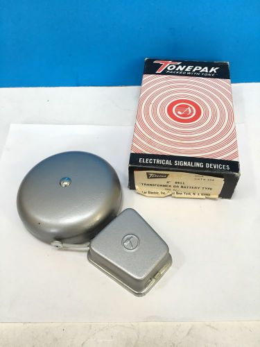 Tonepak 304 signal 4&#034; vibrating bell fire alarm new security protection nib coil for sale