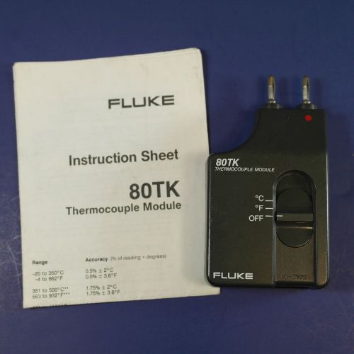 Fluke 80TK Thermocouple Module, Very Good condition