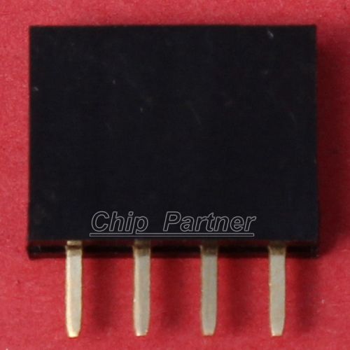 50pcs Black 1x4Pin 1x4P Female Pin Socket Connector 2.54mm