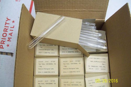 144 Count 13 x 100 mm Glass Culture/Test Tubes New VINTAGE MILITARY LOT 1962