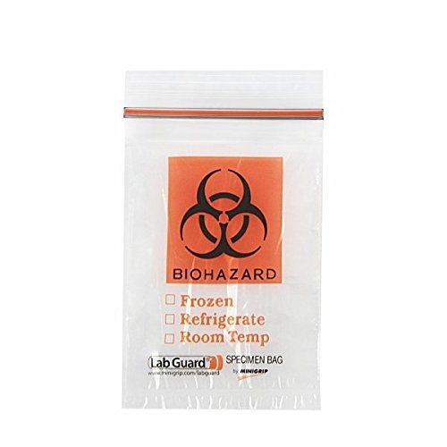 Minigrip lab guard lab guard sbl2x46b polyethylene (ldpe/lldpe blend) biohazard for sale