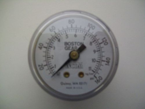 Boston gear e61-1c0160 d31 gauge  0-160 psi 0-1100 kpa 1-1/2&#034; face for sale