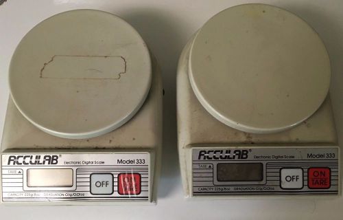 2 acculab model 300 electronic digital scale - capacity 225 g - for parts/repair for sale