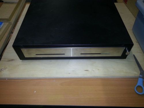 MMF  Black Cash Drawer with Tray  standard RS-232 Serial port 12VDC Without Key