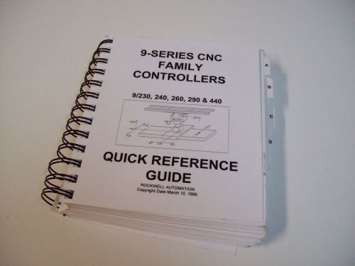 ROCKWELL SERES 9 CNC QUICK REFERENCE GUIDE MANUAL - USED - FREE SHIPPING