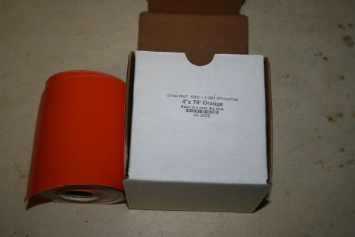 Graphic Products DuraLabel 4000 44-3009 Orange 3.0 Mil Premium Vinyl Tape 4&#034;x70&#039;