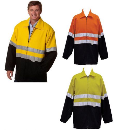 Mens high visibility heavy duty work safety reflective fluro hi-vis jacket sw31 for sale