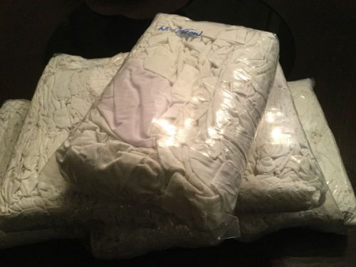 WHITE COTTON WIPING RAGS 3LBS (see details for actual shipping cost)