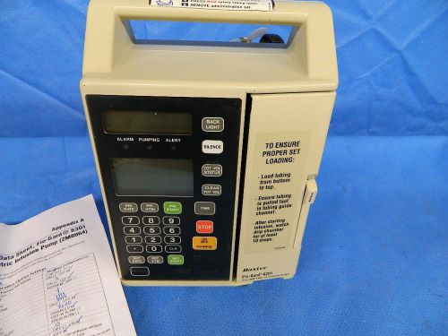Baxter flo-gard 6201 infusion pump - new battery, biomed certified for sale