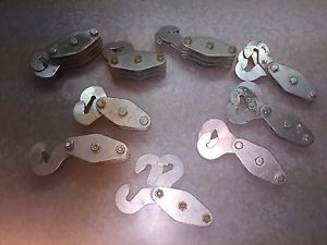 Lot of 9 aluminum rope pulley block and tackle hoist 1,2,3 wheel, made japan for sale