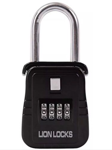 Lion Locks 1500 Black 4 Dial Combination Key Storage Lock Box Lockbox Sealed New