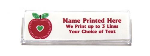 Teaching Apple Heart Custom Name Tag Badge ID Pin Magnet for Teachers School