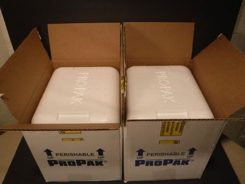 2-Styrofoam Cooler-Insulated Shipping Container-ProPak OD11&#034;x9&#034;x12&#034;-ID 9&#034;x7&#034;x10&#034;