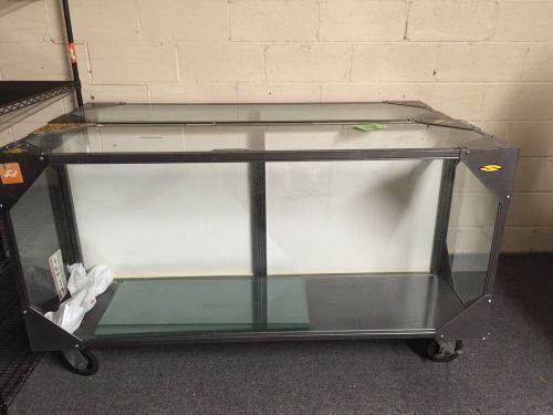 Rolling Counter Metal Frame Glass Side