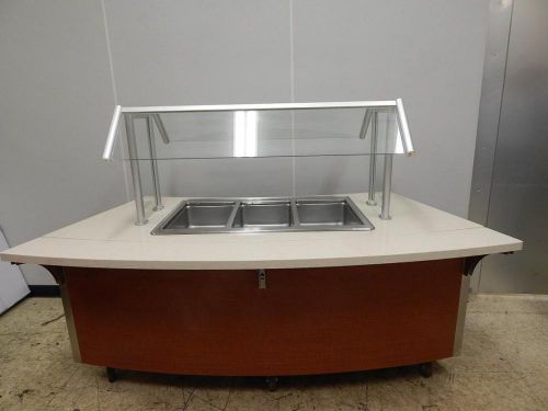 Vollrath 3-bay electric steam table, sneezeguard, 85&#034; wide for sale