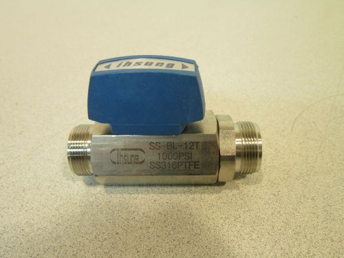 Ihsung Stainless Steel Ball Valves SS-BL-12T, 1000 PSI Bargain Price